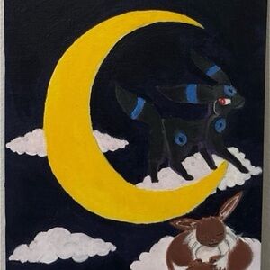 Moonbreon and Eevee Custom Painting